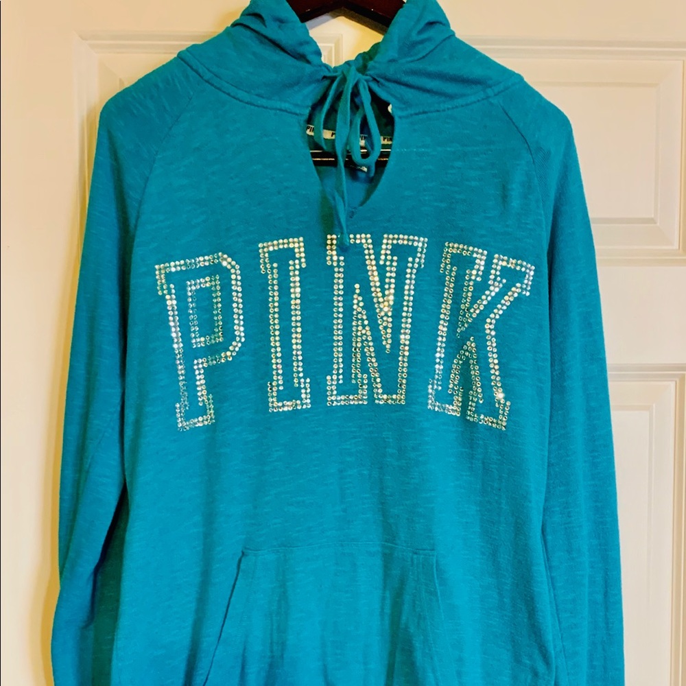 Small Pink by Victoria secret sparkly Blue sweater